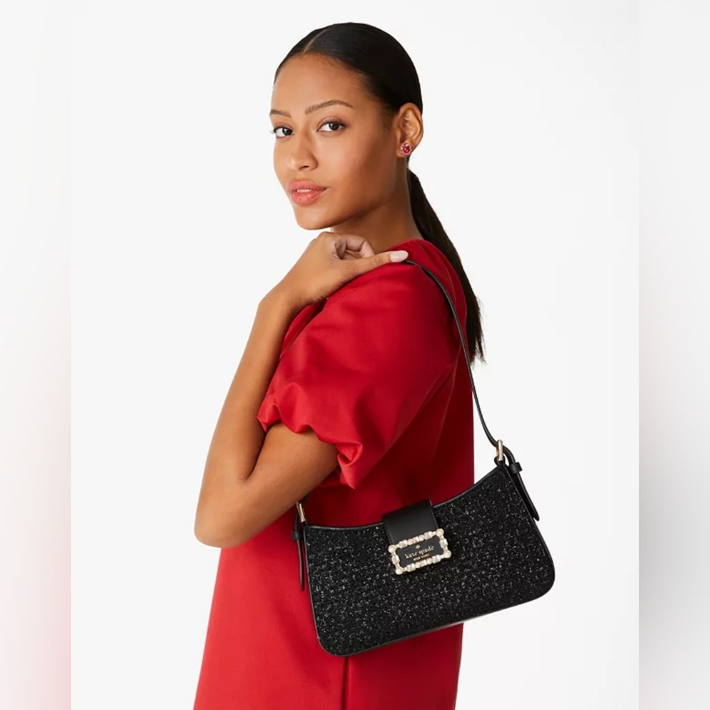 Kate Spade Reegan Tinsel Tweed Small Shoulder Bag   NWT